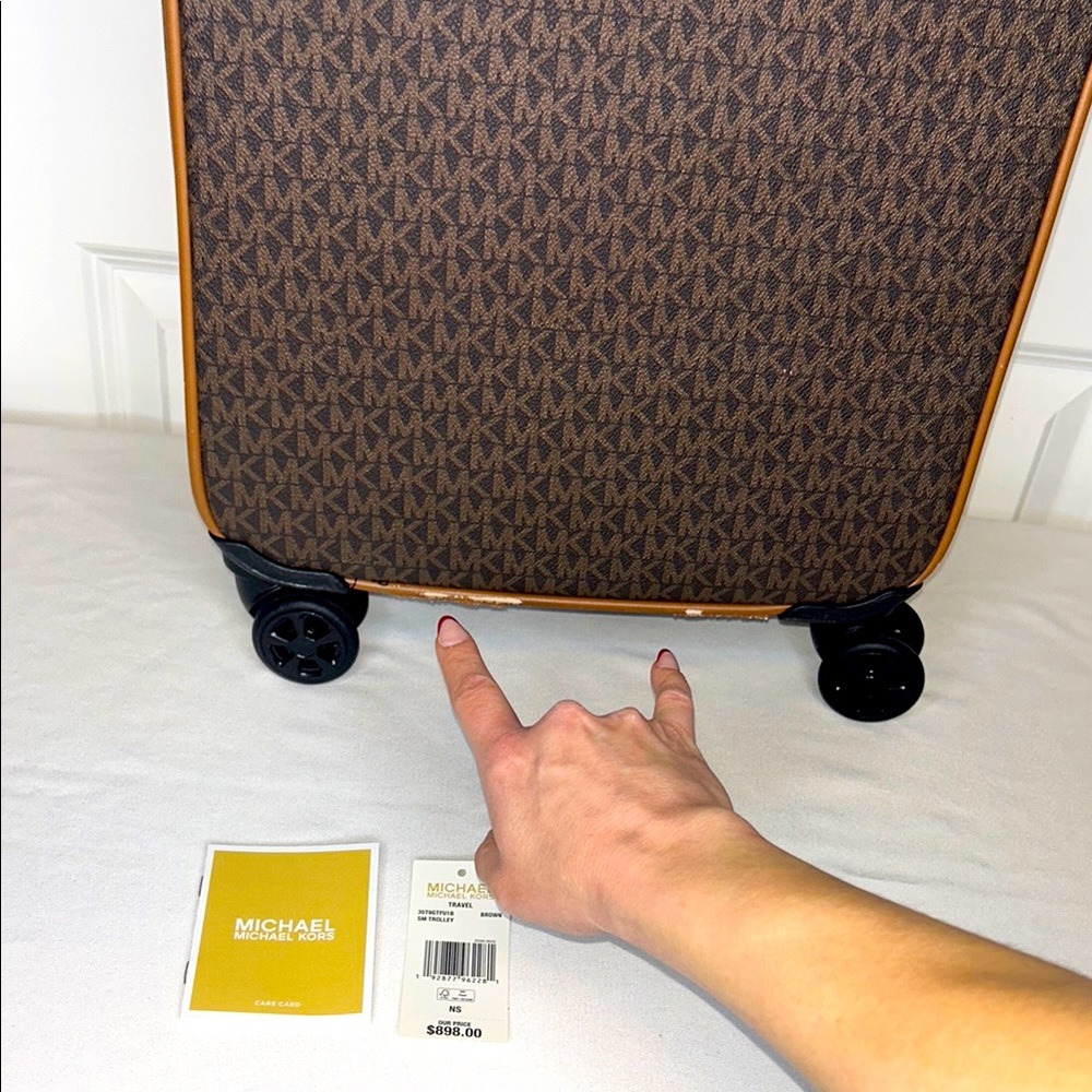 Michael Kors Travel Small Trolley Brown Ans Tan - Picture 6 of 16
